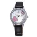 SKONE 9350 elegant ladies leather strap shell dial flower watch